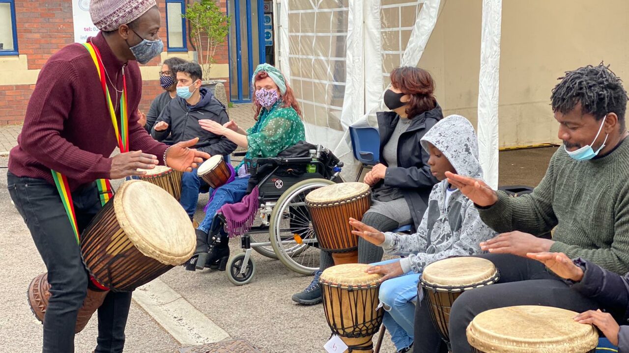 Djembe drumming class in Cardiff