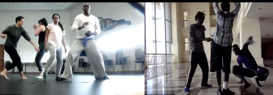 Dancers in Wales and Senegal in two studios 1