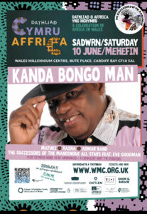Cardiff Saturday poster featuring photo of Kanda Bongo Man
