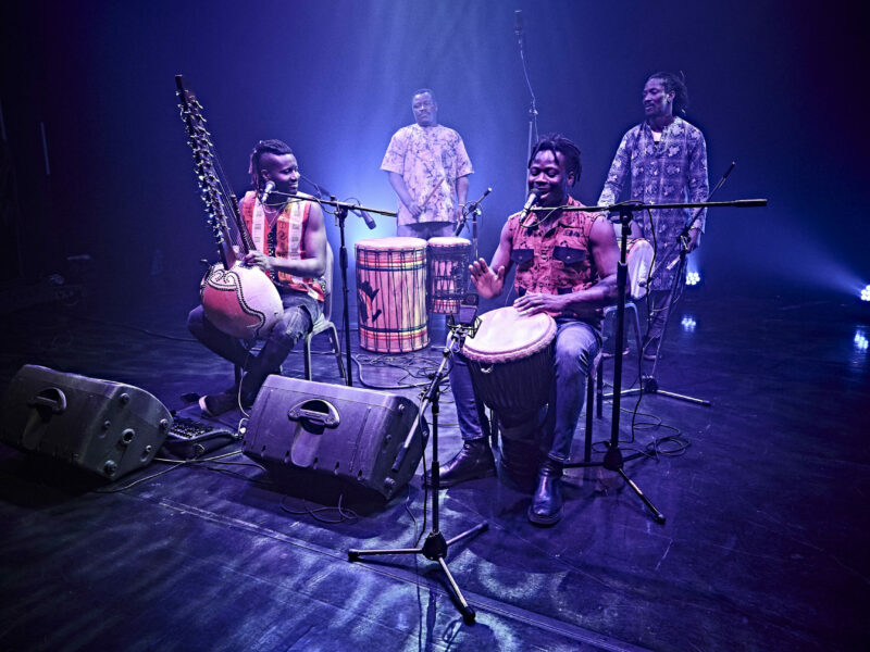 Small West African traditional musical quartet